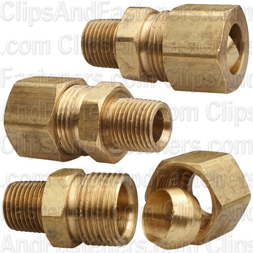 Brass Male Connector 3/8 Tube Sz 1/8 Thread