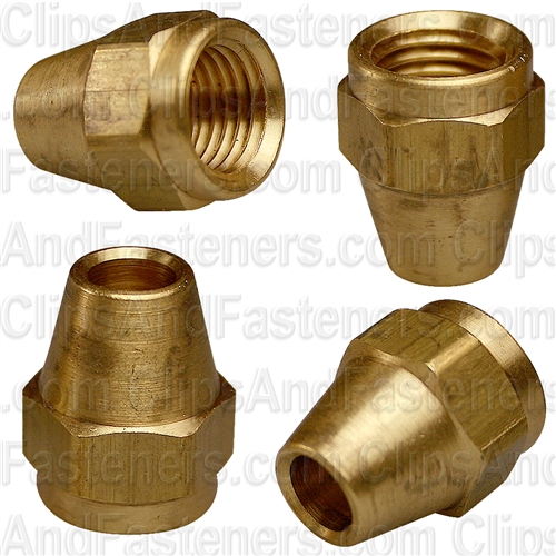 Brass Flare Nut Short 1/4 Tube Size