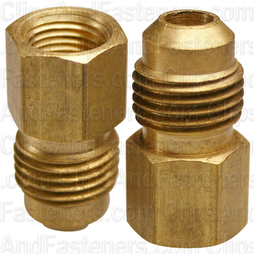 Brass Female Connector 5/16 Tube Sz 1/8 Thread