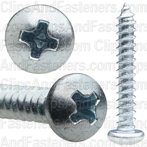 4 X 3/4 Phillips Pan Head Tap Screw Zinc