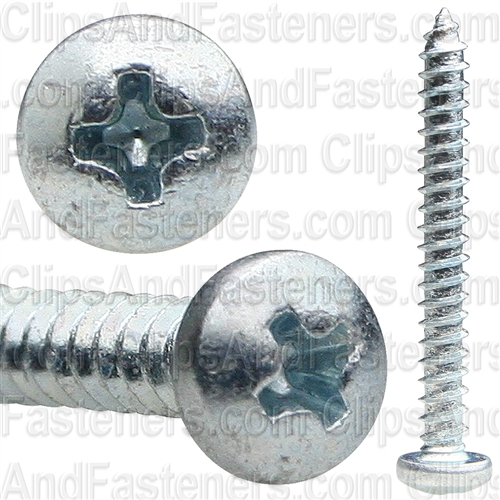 4 X 1 Phillips Pan Head Tap Screw Zinc