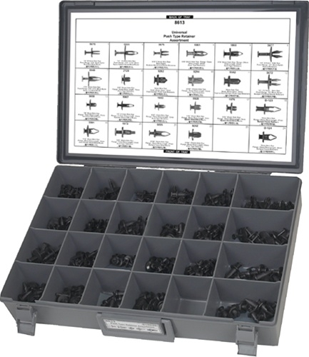 196 Pc. Universal Push Type Retainer Assortment